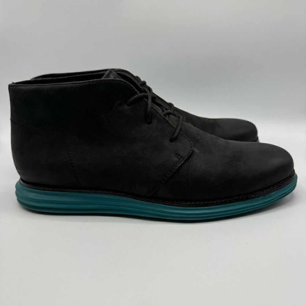 Cole Haan Lunargrand Chukka Boots Black Suede Booties - Men’s US 11